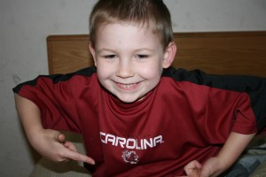 Benjamin in USC gear